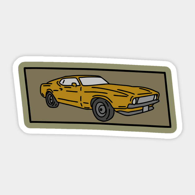 classic muscle car Sticker by fokaction